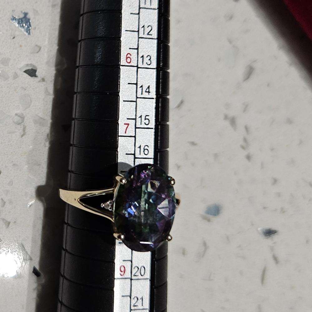 Magic Gemstone Ring. With Diamond Chips.  From MACY